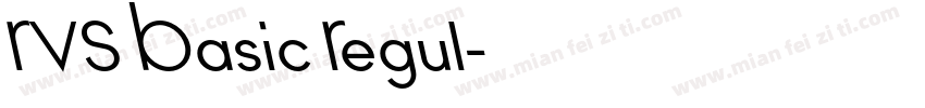 RVS Basic Regul字体转换